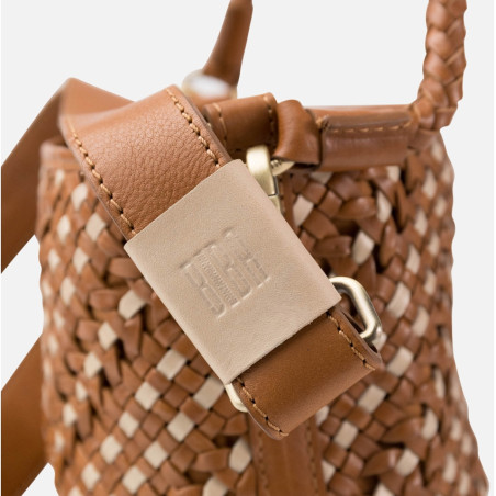 Biba Selma Woven Bucket Bag SEM1L Crudo