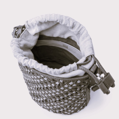 Biba Selma Woven Bucket Bag SEM1L Fuchsia
