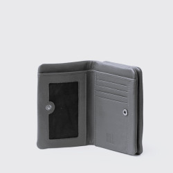 Biba Soft Mousse Large Vertical Wallet in Natural Leather SFM4L Negro