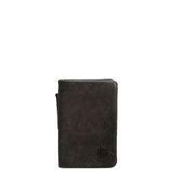 Biba Soft Mousse Large Vertical Wallet in Natural Leather SFM4L Negro