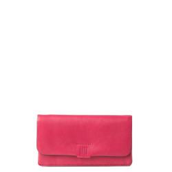 Biba Veta Large Washed Leather RFID Wallet VET2L Fuchsia