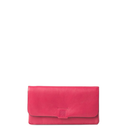 Biba Veta Large Washed Leather RFID Wallet VET2L Fuchsia