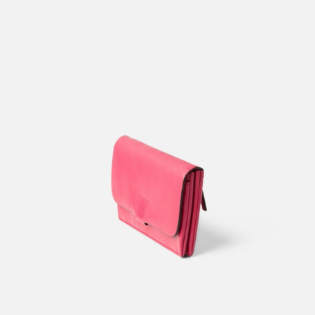 Biba Veta Large Washed Leather RFID Wallet VET2L Fuchsia