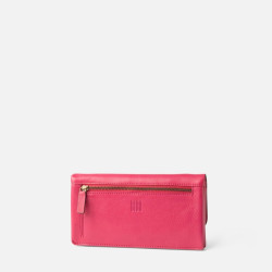 Biba Veta Large Washed Leather RFID Wallet VET2L Fuchsia