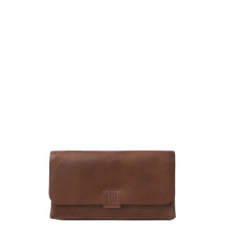 Biba Veta Large Washed Leather RFID Wallet VET2L Bone Brown