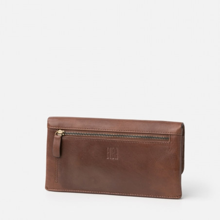 Biba Veta Large Washed Leather RFID Wallet VET2L Bone Brown
