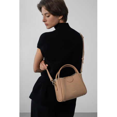 Lancaster Ida Double Shoulder Bag 470-83 Natural-In-Beige