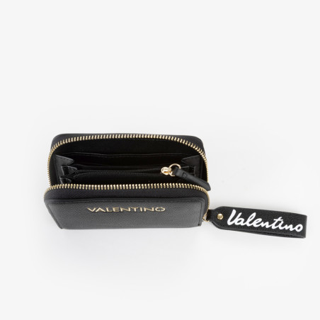 Valentino Ryta Re Small Zippered Wallet Nero