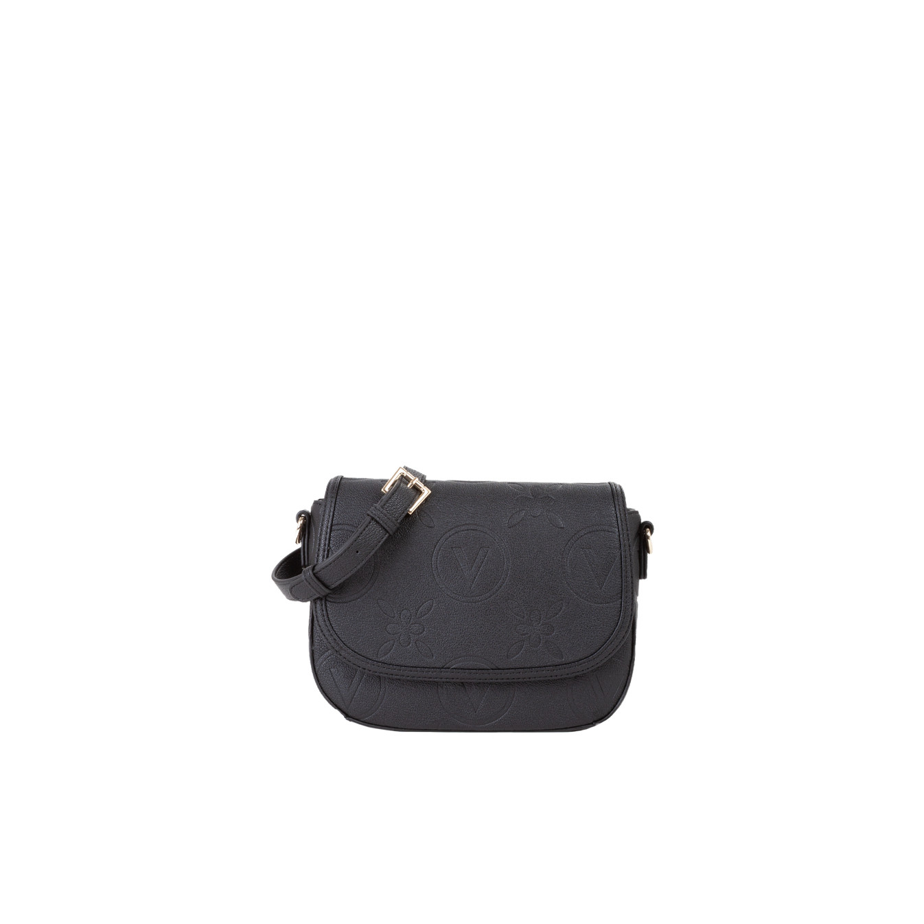 Valentino Samba Re Crossbody Bag with Logos Nero