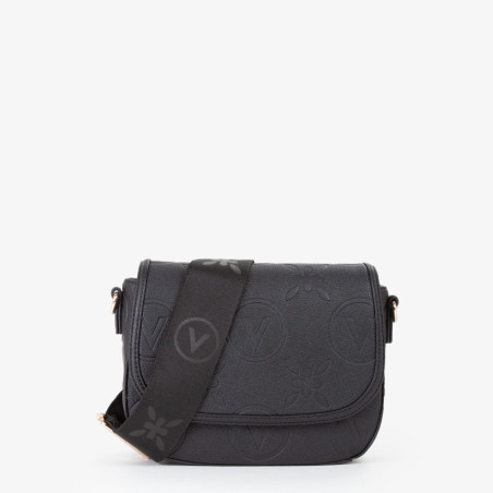 Valentino Samba Re Crossbody Bag with Logos Nero