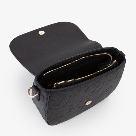 Valentino Samba Re Crossbody Bag with Logos Nero