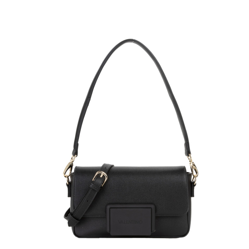 Valentino Thetis Shoulder Bag with Flap Nero