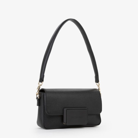 Valentino Thetis Shoulder Bag with Flap Nero