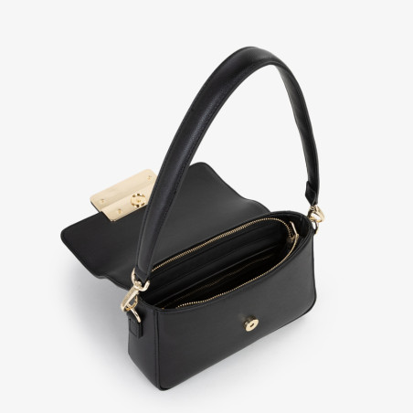 Valentino Thetis Shoulder Bag with Flap Nero