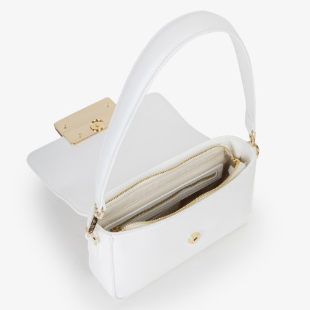 Valentino Thetis Shoulder Bag with Flap Bianco