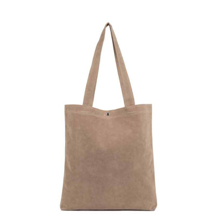 Lancaster Suede KBA Tote Bag 518-061 Dark Beige