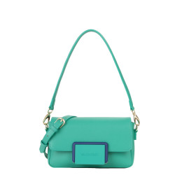 Valentino Thetis Shoulder Bag with Flap Smeraldo