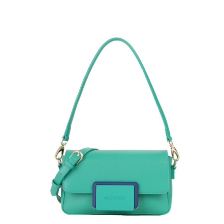 Valentino Thetis Shoulder Bag with Flap Smeraldo