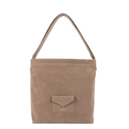 Lancaster Suedine KBA Bucket Bag 518-062 Dark Beige