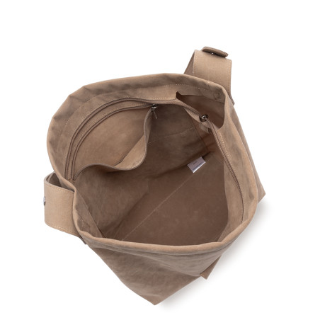 Lancaster Suedine KBA Bucket Bag 518-062 Dark Beige
