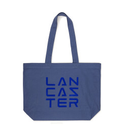 Lancaster Tote Bag 3 Lines Tote Bag TOTE-06 Blue