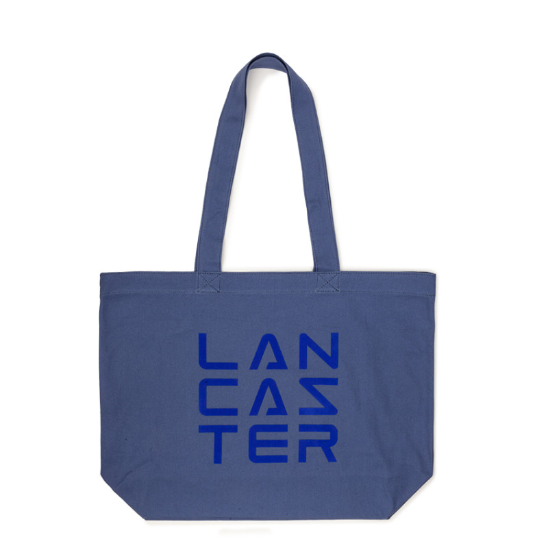 Lancaster Tote Bag 3 Lines Tote Bag TOTE-06 Blue