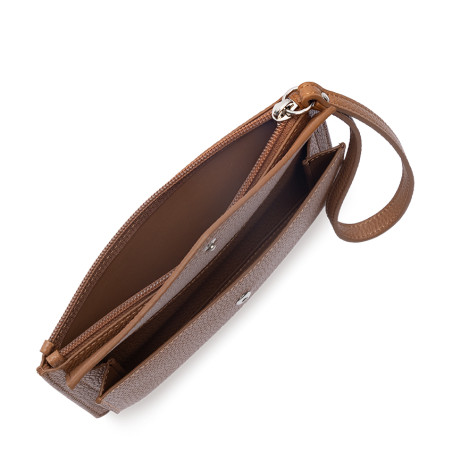 Lancaster Maya Double Kba Organized Pouch 117-011 Mocha