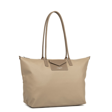 Lancaster Smart Kba Large Shoulder Tote Bag 516-72 Dark Beige
