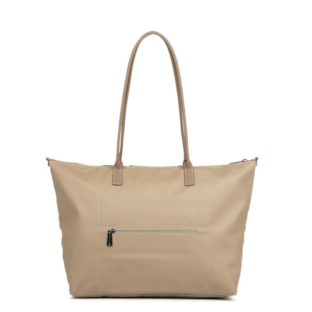Lancaster Smart Kba Large Shoulder Tote Bag 516-72 Dark Beige