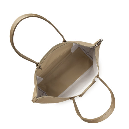 Lancaster Smart Kba Large Shoulder Tote Bag 516-72 Dark Beige