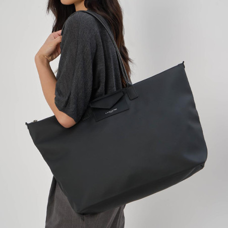 Lancaster Smart Kba Large Shoulder Tote Bag 516-73 Black
