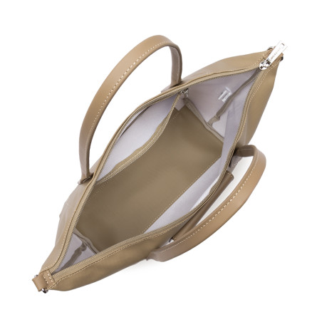 Lancaster Smart Kba Sac A Main Cabas 516-77 Beige Fonce ouvert