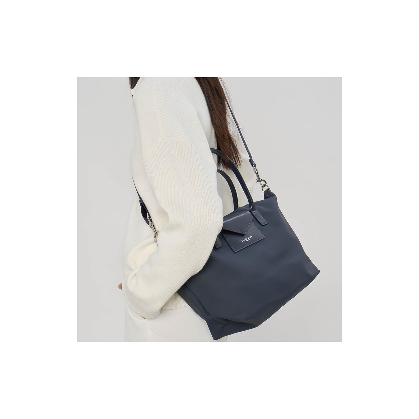 Lancaster Smart Kba Handbag Tote 516-77 Navy Blue