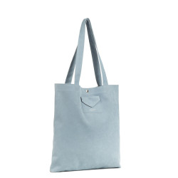 Lancaster Suedine KBA Tote Bag 518-061 Smoky Blue