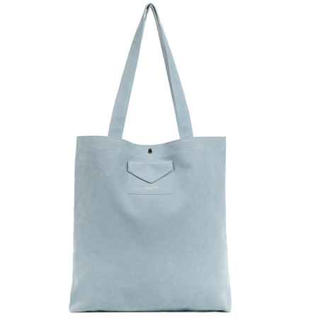 Lancaster Suedine KBA Tote Bag 518-061 Bleu Fumé