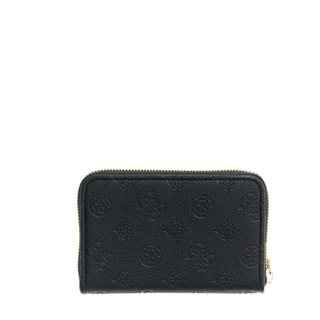 Guess Anise Medium Zip Black Logo Wallet