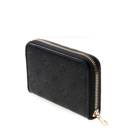 Guess Anise Medium Zip Black Logo Wallet