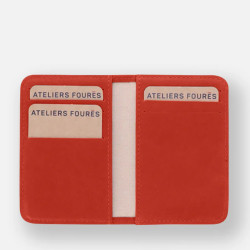 Ateliers Fourès Baroudeuse Card Holder Astrée B18X Confite Orange