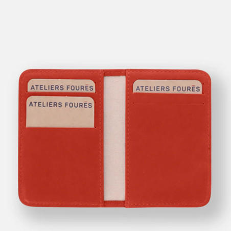 Ateliers Fourès Baroudeuse Card Holder Astrée B18X Confite Orange