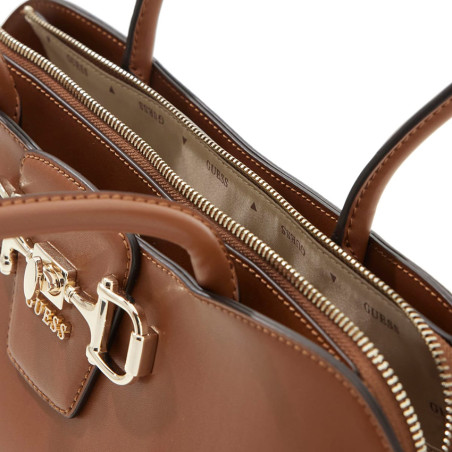 Guess Janie Sac Baguette Hobo Cognac ouvert