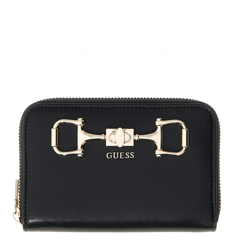 Guess Janie Medium Zip Black Wallet