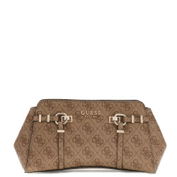 Guess Leona Logo Baguette Latte Logo Bag
