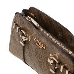 Guess Leona Logo Baguette Latte Logo Bag