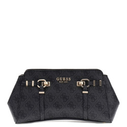 Guess Leona Logo Baguette Bag Coal Logo