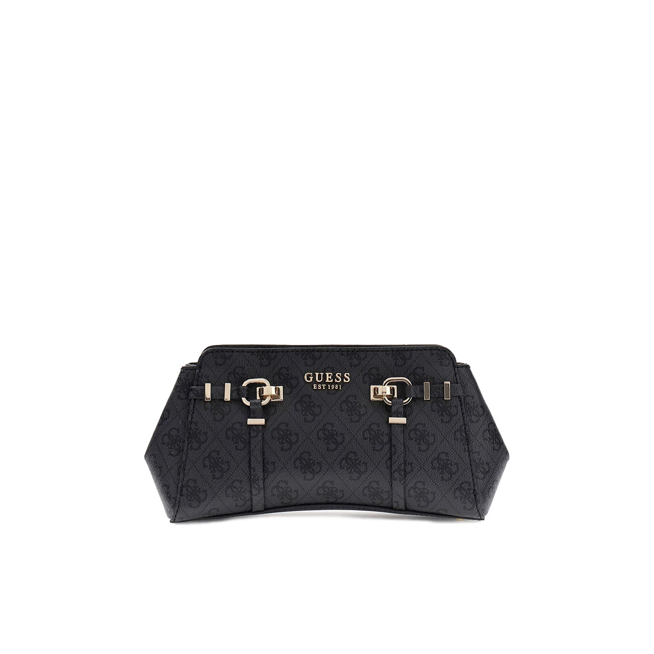 Guess Leona Logo Baguette Bag Coal Logo