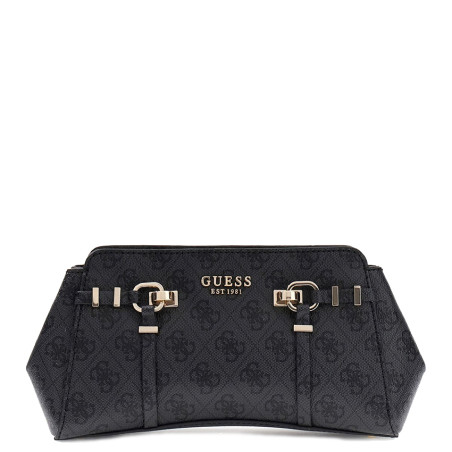 Guess Leona Logo Baguette Bag Coal Logo