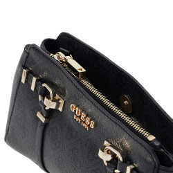 Guess Leona Logo Sac Baguette Coal Logo ouvert