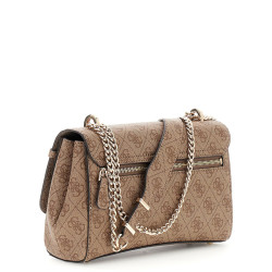 Guess Leona Logo Crossbody Bag Latte Logo
