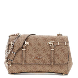 Guess Leona Logo Crossbody Bag Latte Logo