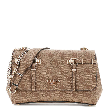 Guess Leona Logo Sac A Bandoulière Latte Logo